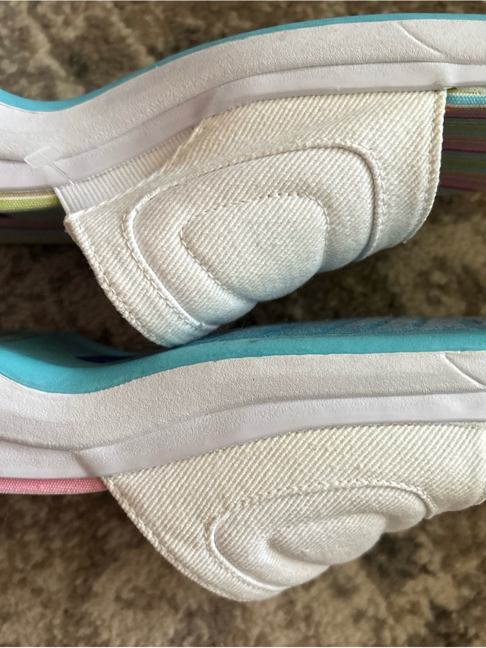 Keds Womens White Cotton Beach Travel Comfort Slide Sandals Size 9.6 - Picture 12 of 13